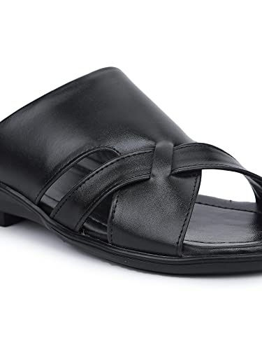 Image of Greentech Men's Synthetic Stylish Casual Formal Slipper Chappal Flip Flop