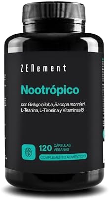 Nootrópico Natural, 120 cápsulas - Fórmula para incrementar la me...
