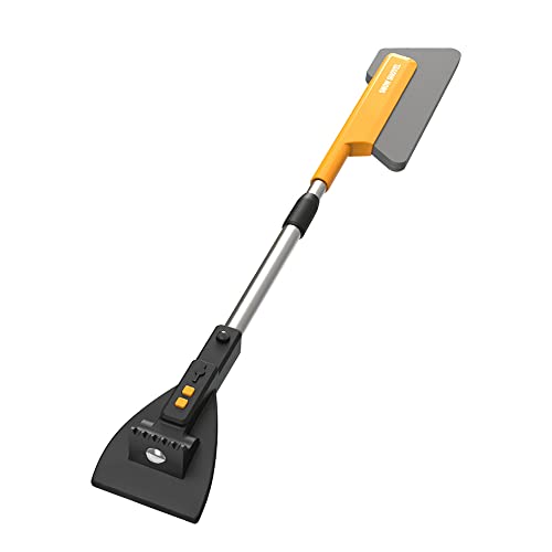 TOTMOX Car Snow Shovel Snow Shovel Car Snow Shovel with Detachable & Scalable Design ice scrapter with Soft Hairless EVA Brush (Ordinary/ 200 LM LED Type)