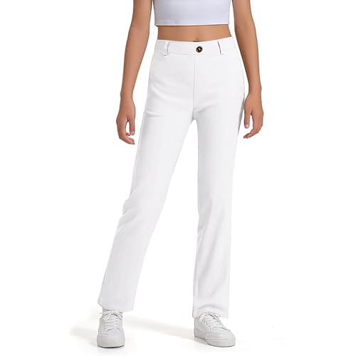 Boys School Uniform Pants Kids Stretch Elastic Waist Pull on Dress Pants Straight Leg Chino Pant Kids Trousers 5-14 Years3