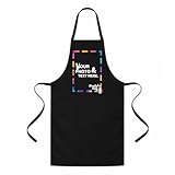 JOPHY & CO. Tablier de cuisine pour femme et homme amusant – Tablier personnalisé avec logo, photo ou inscription cod. 8705, Noir , taille unique