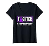 Photo Gallery donna camicia di consapevolezza della demenza - alz fighter alzheimer awareness maglietta con collo a v Photo Gallery donna camicia di consapevolezza della demenza - alz fighter alzheimer awareness maglietta con collo a v