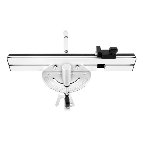 TischsäGe Messwerkzeug, Vielseitige PräZisionsmessgeräT Aluminium PräZisions MessgeräT 0-60° Verstellbarem Winkel, Gehrungsanschlag geeignet für Diy-Hobbystudios, MöBelfabriken