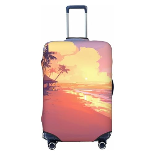 Beach Scenery Print Luggage Cover Suitcase Protector Anti-scratch Fits 18-32 Inch Trolley Case