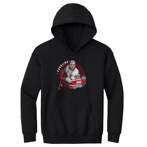 500 LEVEL Sebastian Aho Youth Hoodie Sweatshirt - Sebastian Aho Carolina Dots WHT