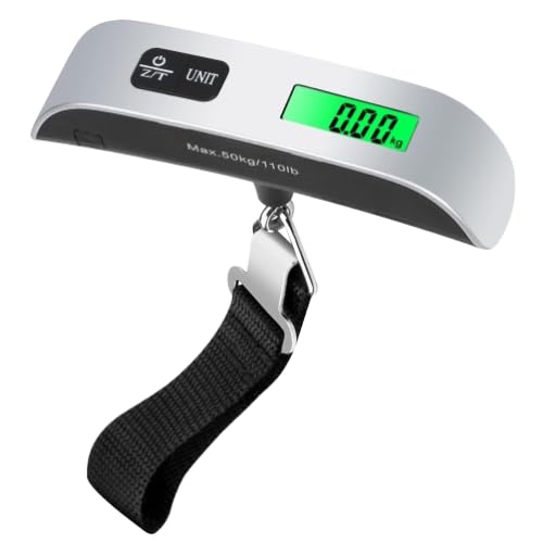 Saeed Arabzon™Digital Hanging Luggage scale for Suitcases,Home,Office. Portable, Accurate, Lightweight Traveling suitcase Weighing Tool with LCD Display" Portable, Easy-to-Use, 50kg/110lbs Capacity"