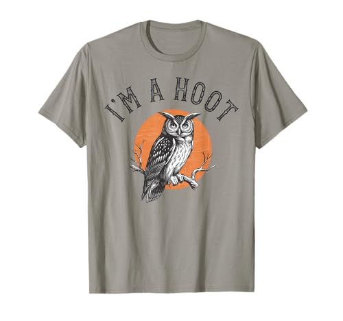 Retro I'm A Hoot Owl Bird Pun Sarcastic Jokes Women