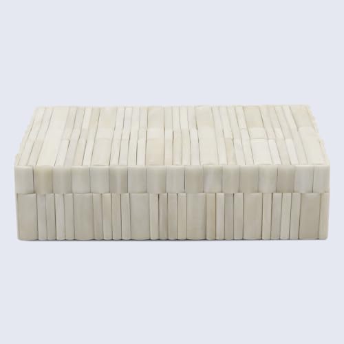 Image of Handicrafts Home Decorative Box - Handmade Jewelry Organizer Box with Lid - Keepsake Box for Home Decor, Jewelry, Accessories, Collectibles - Modern Wooden Storage Box - Stem, 10X6X2.5 inch