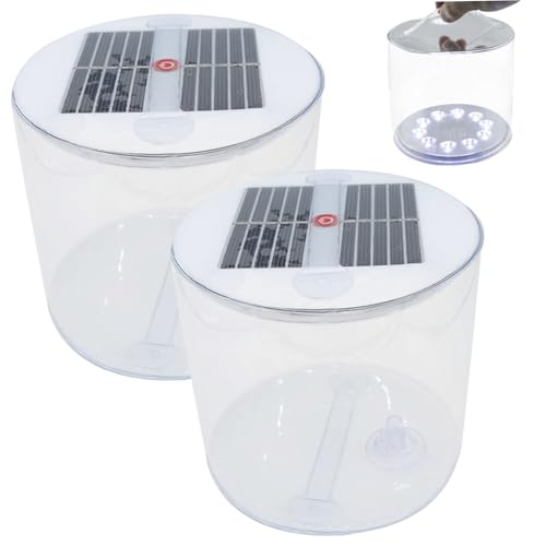 Lanterne solaire gonflable imperméable | Lot de 2 lampes pliables LED pour camping et randonnée