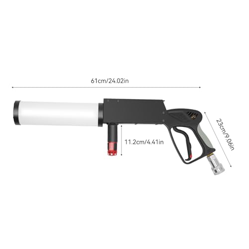Máquina de chorro de CO2 portátil con luces LED RGB, para confeti y humo, distancia de pulverización de 16-33 pies, ideal para escenarios, fiestas, clubes, eventos DJ, Navidad y bodas miniatura 2