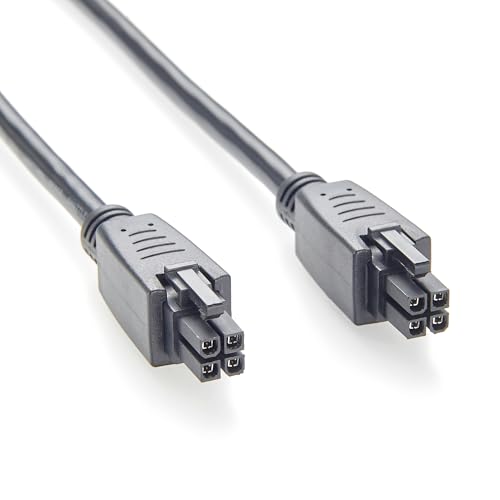 Image of Mini-Fit Jr. 4.2mm 4 Pin Female to Female Receptacle OTS Overmolded Cable Dual Row 4 Circuits Power & Signal Cable Compatible with 39-01-2040, 2451350420 (5PCS, 2M /6.6FT)