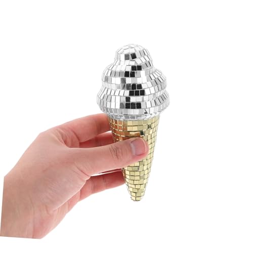 Happyyami Bola de Disco con Forma de Cono de Helado para Decoración en Navidad, Bodas, Fiestas y Escenarios miniatura 4