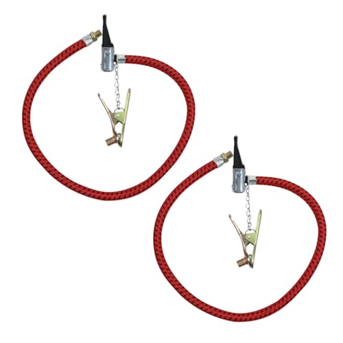 Abaodam 2個 自転車用エアポンプ延長ホース サムプレスチャック搭載 耐久性合製 軽量コンパクト 持ち運び便利 ロードバイク対応充気補助ツ