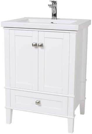 Elegant Decor VF-2001 Single Bathroom Vanity Set, 24", White/VF-2001