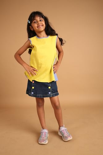 Image of Pilolo Kids Pocket Denim Shorts for Girls