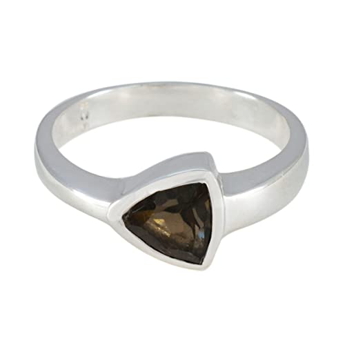Bague en argent sterling 925 triangle pour en finir avec les doigts verts et allergies