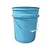 House Naturals Baby Blue 5 gal Food Grade Plastic Bucket Pail Container with Lid (Pack of 3) Made in USA