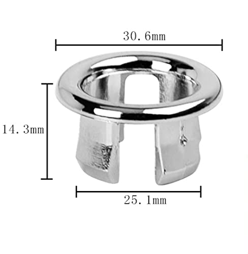 LATRAT 4 Pieces Plug Too Full Sink Drain Kitchen Sink Drain Plug de Overflow de Bordo de Basin Insert into the Spare Parts for Sink Hole with Too Full - Image 2
