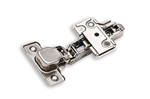 Berta 10-Pack Full Overlay Frameless Soft-Close European Hinges, 110° 3D Adjustable, Clip-On Concealed Kitchen Cabinet Door Hinges with Screws - Ideal for Modern Cabinets