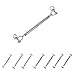Luzhengyang 316 Stainless Steel Closed Body Jaw Turnbuckle | Rust Barrel Strainer | Adjust Rope Tension for Marine & Inrial Use - M5