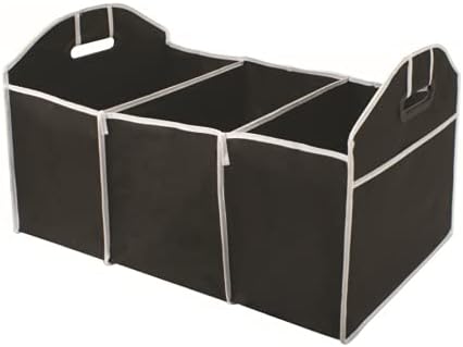 Miniatura 4 de Organizador de maletero extra grande, soporte portátil para automóvil, automóvil, SUV, sedán, almacenamiento plegable, con 3 compartimentos