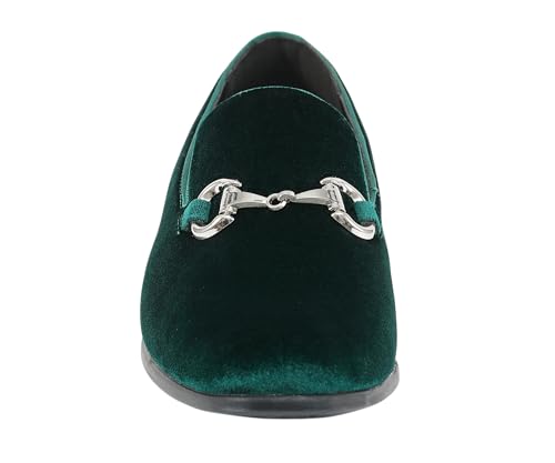 Amali Bradford - Microfiber Men's Slip-On Loafer with Gold Metal Bit - Smoking Slip On Dress Shoes for Men - Microfiber Formal Loafers for Men4