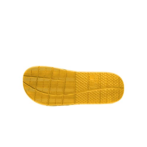 Image of FOCO mens NFL Team Stripe Logo Athletic Sport Shower Flip Flop Sandals Gel Slides