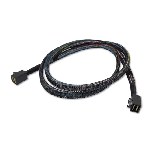 Cable Mini SAS SFF-8643 a SFF-8643 de 1 metro para conexion de servidor Sonilco 5