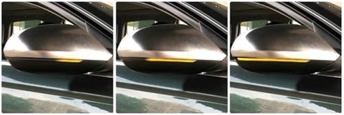 Intermitentes dinámicos LED luz de espejo lateral ahumada para Audi A6 2012-2018 5