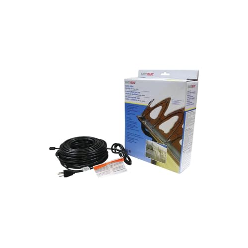 EasyHeat 200' Roof Deicing Cable, For Roof and Gutters, Pre-assembled for Ice and Snow Damage Prevention, 1000 Watts