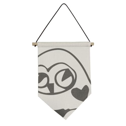 Drapeau en toile oiseau rieur pour décoration murale intérieure suspendue