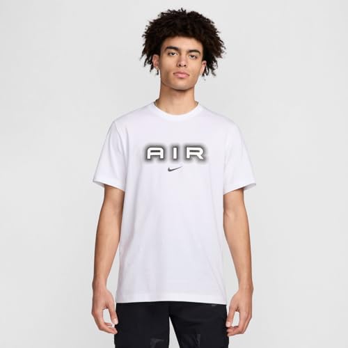 Nike Camiseta para Hombre Sw Air Graphic, Blanco/Negro, L