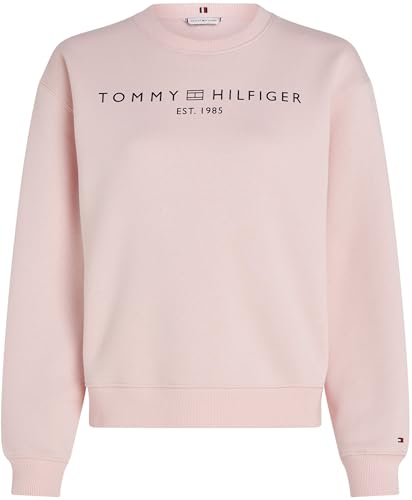 Tommy Hilfiger Damen Sweatshirt ohne Kapuze, Rosa (Delicate Pink), XXS – Ansicht 5