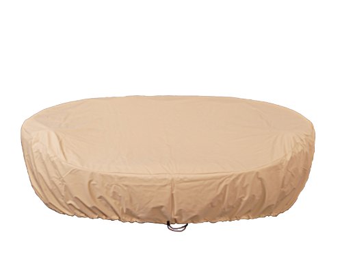 Protec Teak Schutzhülle für die Sonneninsel Paradiso Lounge, Ganzjahres-Abdeckhaube, atmungsaktiv, beige Cover