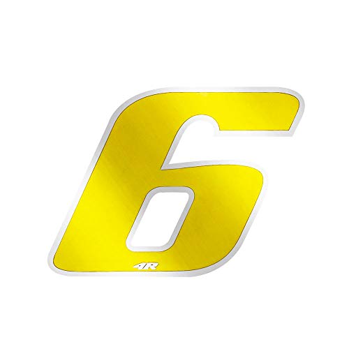 Image of Quattroerre Racing Number 6 Anodized Small, Yellow