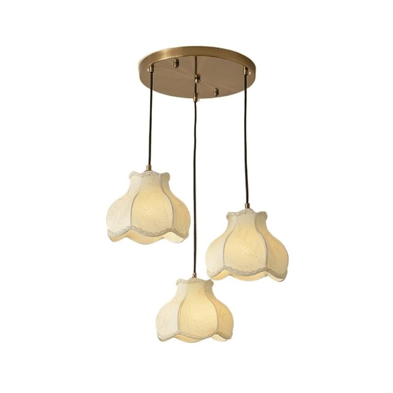 Lampe suspendue tissu blanc E27 suspension salon chambre luminaire japonais