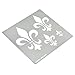 Aleks Melnyk No.250 Metal Stencil, Fleurs de LYS Symbole, French Fleur-de-lis, Lily Flower, Ornament, Vintage, Patterns, Template for Wood Burning, Pyrography Engraving, Crafts, Art, DIY