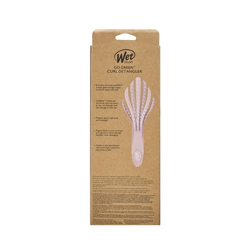 Wet Brush BIO830CURL Go Green Curl Detangler Hair Brush- Pale Pink -Ultra-Soft Intelliflex Detangling Bristles Glide Through Tangles With Ease - Great For Curly Hair-No Split Ends & Pain-Free For Wet Or Dry Hair thumb #4