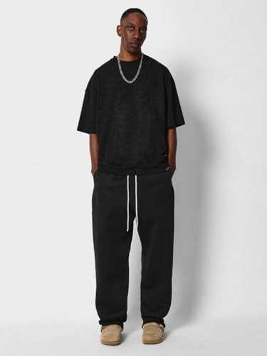 Image of dockstreet Men's /Unisex Open Bottom Drawstring Pure Cotton Stretchable Baggy Jogger Pants