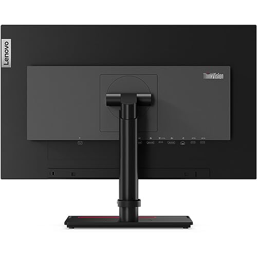 Image of Lenovo ThinkVision P24h 24-inch 2560 x 1440 LED Backlit Quad HD LCD Monitor, 2-Pack Bundle with HDMI, DisplayPort in & Out, Daisy Chain Ready, Dock, USB-C, USB Hub, Desk Mount Dual Monitor Stand