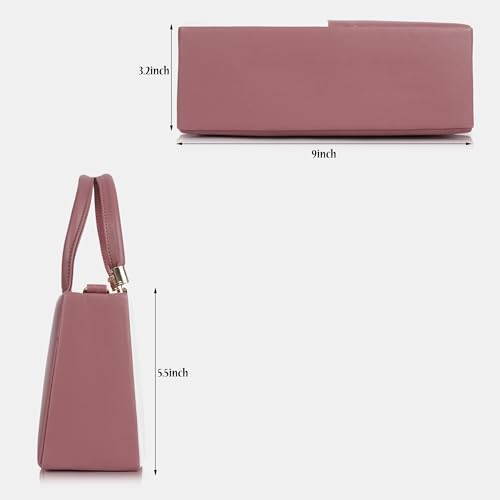 Image of Gold Rose Women's Elegant Color Block Handbag - Stylish Top Handle Purse for Office, Party & Daily Use | Premium Structured Ladies Hand Bag