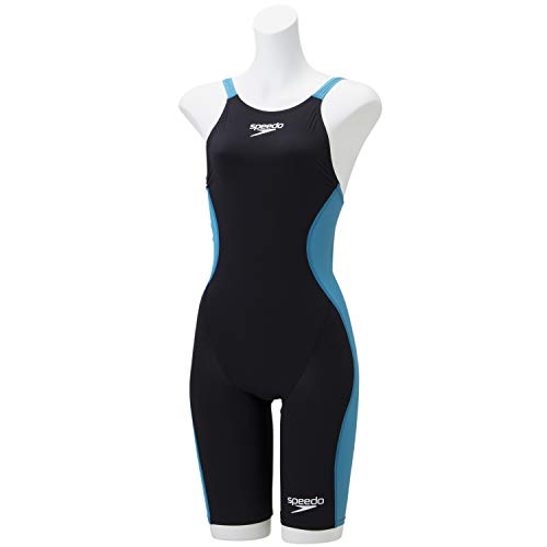 Speedo(スピード) 競泳水着 S・Drake Kneeskin エス・ドレイクニースキン 水泳 レディース SCW11905F ブラック/ピーコックブルー L