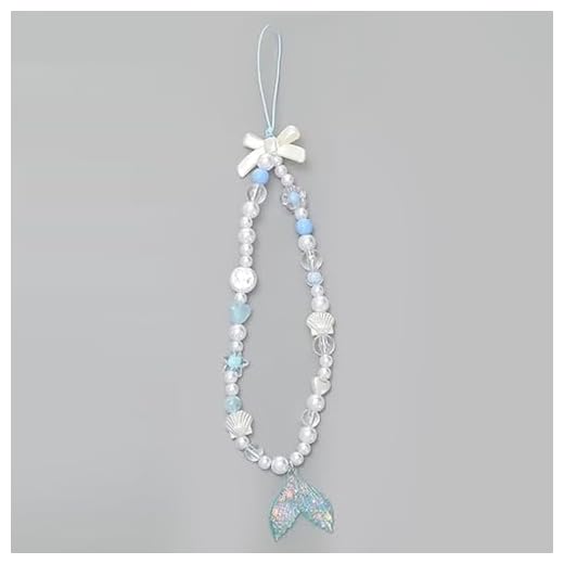 Charms Cute Cherry Butterfly Lanyard Strap Wrist Strap for Bag Camera Pendants Decor Blue