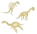 Cherish tea 3 Piece Set 3D Wooden Puzzle Simulation Animal Dinosaur Assembly DIY Puzzle Model Toy for Kids and Adults