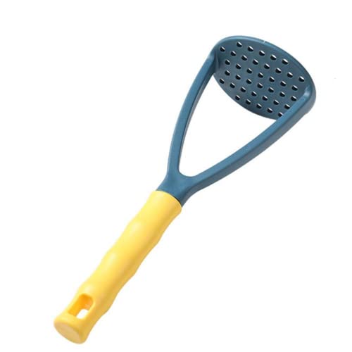 Triturador de patatas - Potato smasher - Accesorio de cocina - Pasapurés - Machacador - Prensa de polipropileno- Mango suave y agarre ergonómico - Resistente Aplastador para fruta y verduras (AZUL)