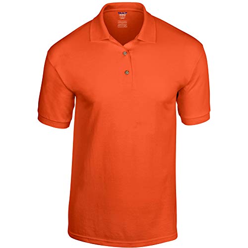 Camisa Polo para Hombre Gildan DryBlend Jersey Manga Corta Talla XL Naranja