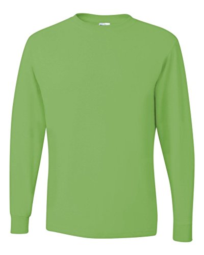 Cotton Poly 50/50 Dri Power Fitness Long Sleeve T-Shirt Kiwi Large