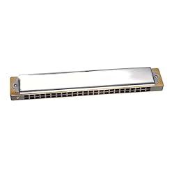 PacuM Harmonica par Instrument Clé Tremolo Harmonica 24 Trous Laiton Anches Harpe Bouche Orgue Clé C Instruments de Musique Argent Harmonica - Les Beatles, Paul McCartney, John Lennon, RIngo Starr, George Harrison PacuM Harmonica par Instrument Clé Tremolo Harmonica 24 Trous Laiton Anches Harpe Bouche Orgue Clé C Instruments de Musique Argent Harmonica – Image 2