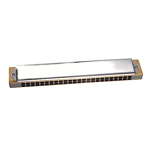 PacuM Harmonica par Instrument Clé Tremolo Harmonica 24 Trous Laiton Anches Harpe Bouche Orgue Clé C Instruments de Musique Argent Harmonica - Les Beatles, Paul McCartney, John Lennon, RIngo Starr, George Harrison PacuM Harmonica par Instrument Clé Tremolo Harmonica 24 Trous Laiton Anches Harpe Bouche Orgue Clé C Instruments de Musique Argent Harmonica – Image 3