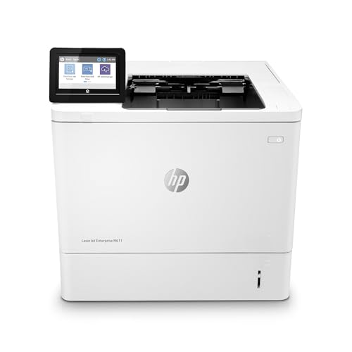 HP LaserJet Enterprise M611dn Monochrome Printer with Built-in...